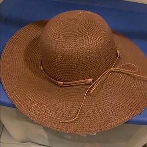 Brown beach hat